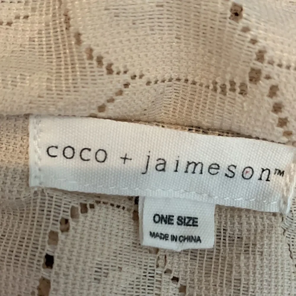 Coco + Jaimeson One Size Woman’s Dress Pool Cover Up Unfinished Hem fringe Beige